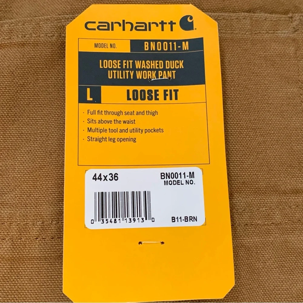 *NWT* Carhartt Loose Fit Washed Duck Utility Work Jeans / Pants - Picture 8 of 9
